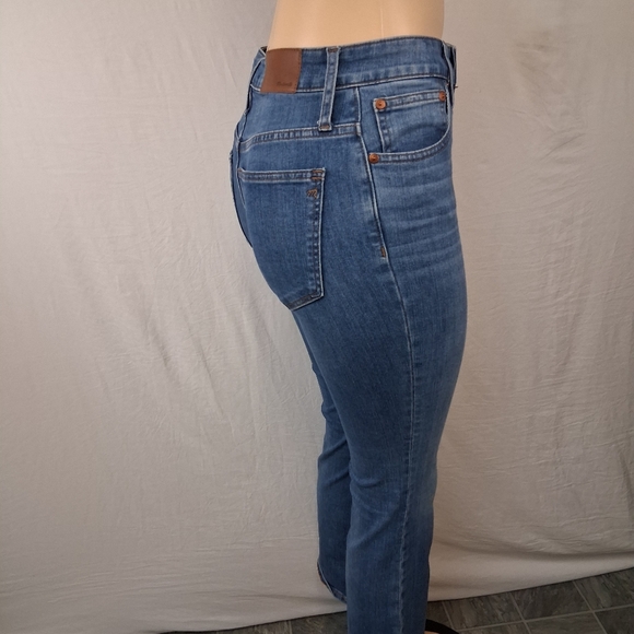 Madewell Medium Blue Cropped Bootcut Jeans Size 26 - Picture 7 of 16